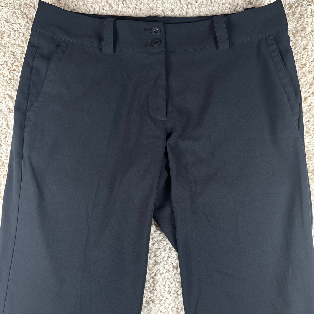 Nike Golf Tour Performance Pants Women 10 Black Dri-Fit Straight Leg - Picture 7 of 10